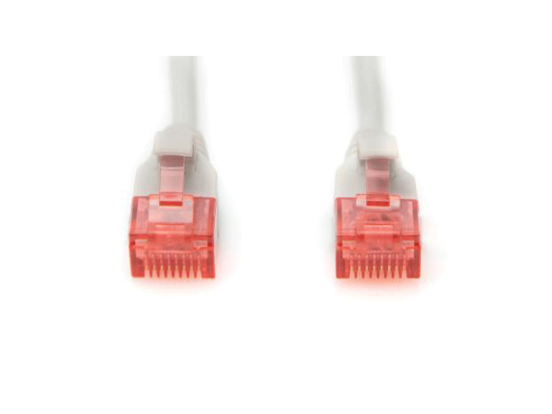 Digitus CAT 6 U-UTP Cable de conexión delgado, Cu, LSZ AWG 28/7, longitud 1 m, color Gris