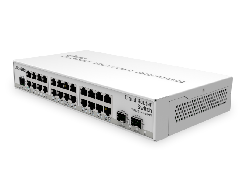 Mikrotik CRS326-24G-2S+IN-  Cloud Router Switch interior 24 RJ45 gigabit 2 SFP+ 10 GB RouterOS L5