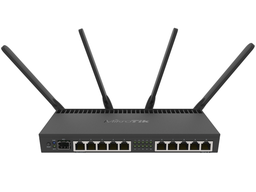 [MKT-RB4011iGS+5HacQ2HnD-IN-INT] Mikrotik RB4011iGS+5HacQ2HnD-IN Router sobremesa con 10 gigabit, 1 SFP+ 10 GB WiFi 802.11AC  dual RouterOS L5 (USA)